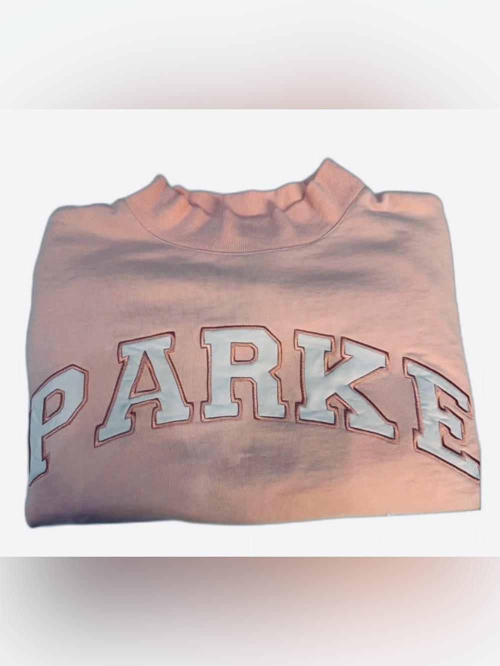 Pale Pink 'PARKE' Graphic Crewneck Sweatshirt M/L